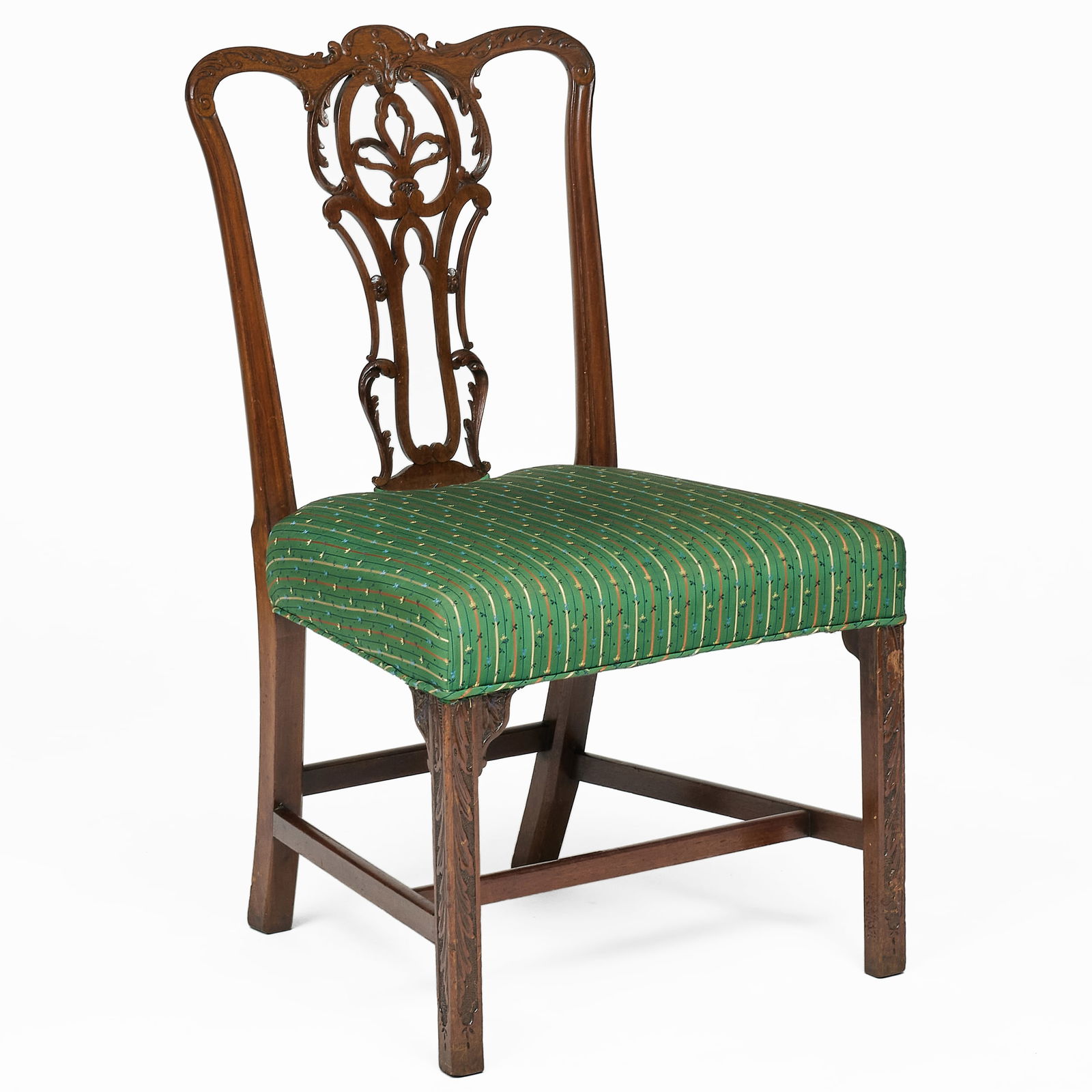 George III Style Mahogany Side Chair: George III Style Mahogany Side Chair37 1/2 x 22 x 21 1/2 in., seat height 18 1/2in.Private Collection of an Atlanta Collector.
