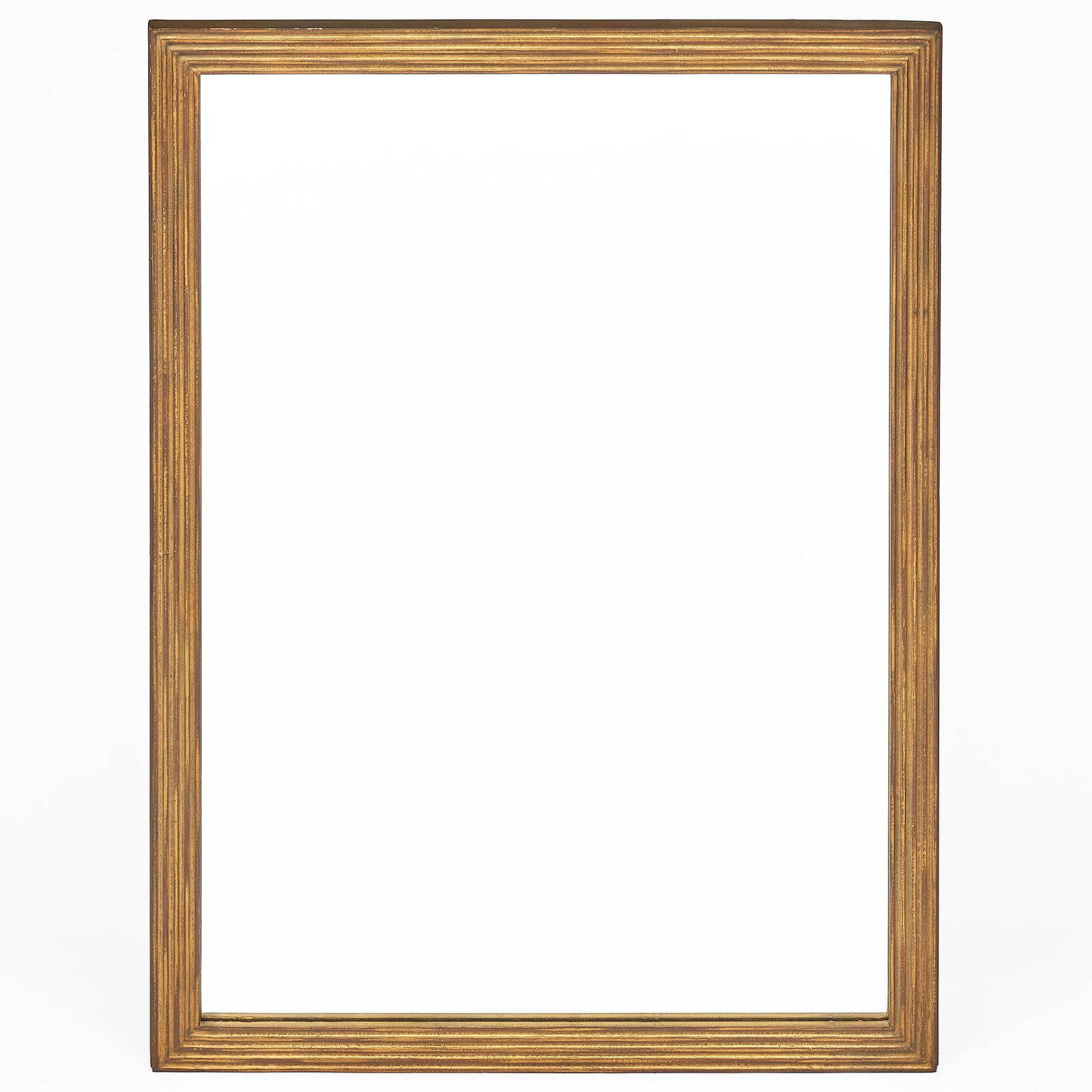 Large Giltwood Mirror with Reeded Border: Large Giltwood Mirror with Reeded Border4 ft. x 36 in.Private Collection of an Atlanta Collector.