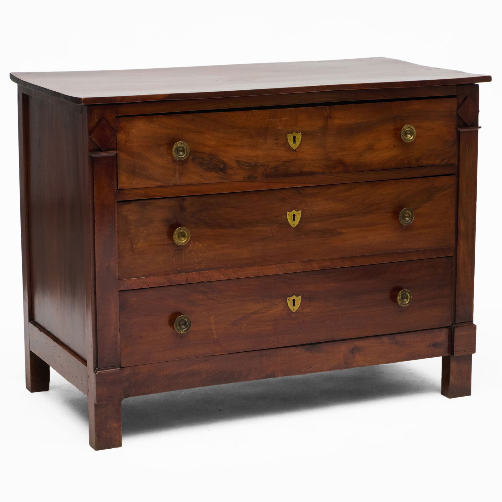 Louis Philippe Brass-Mounted Walnut Chest of Drawers: Louis Philippe Brass-Mounted Walnut Chest of Drawers 34 x 44 x 20 1/2 in. An Interior Designed by Colefax and Fowler, Riverdale, NY.