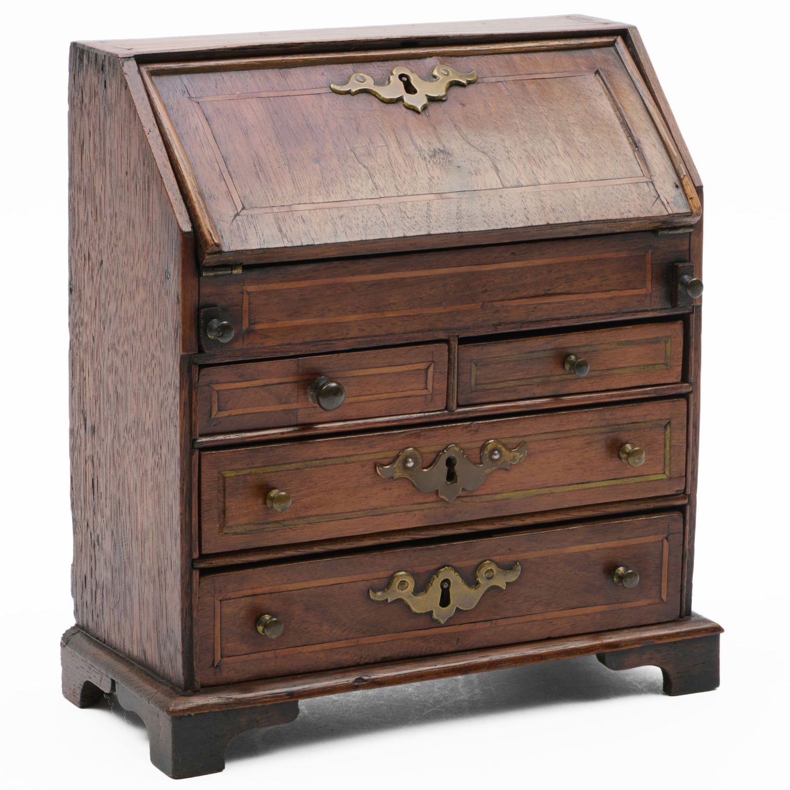 Miniature George III Style Mahogany Model of a Fall-Front Desk (1 of 9)