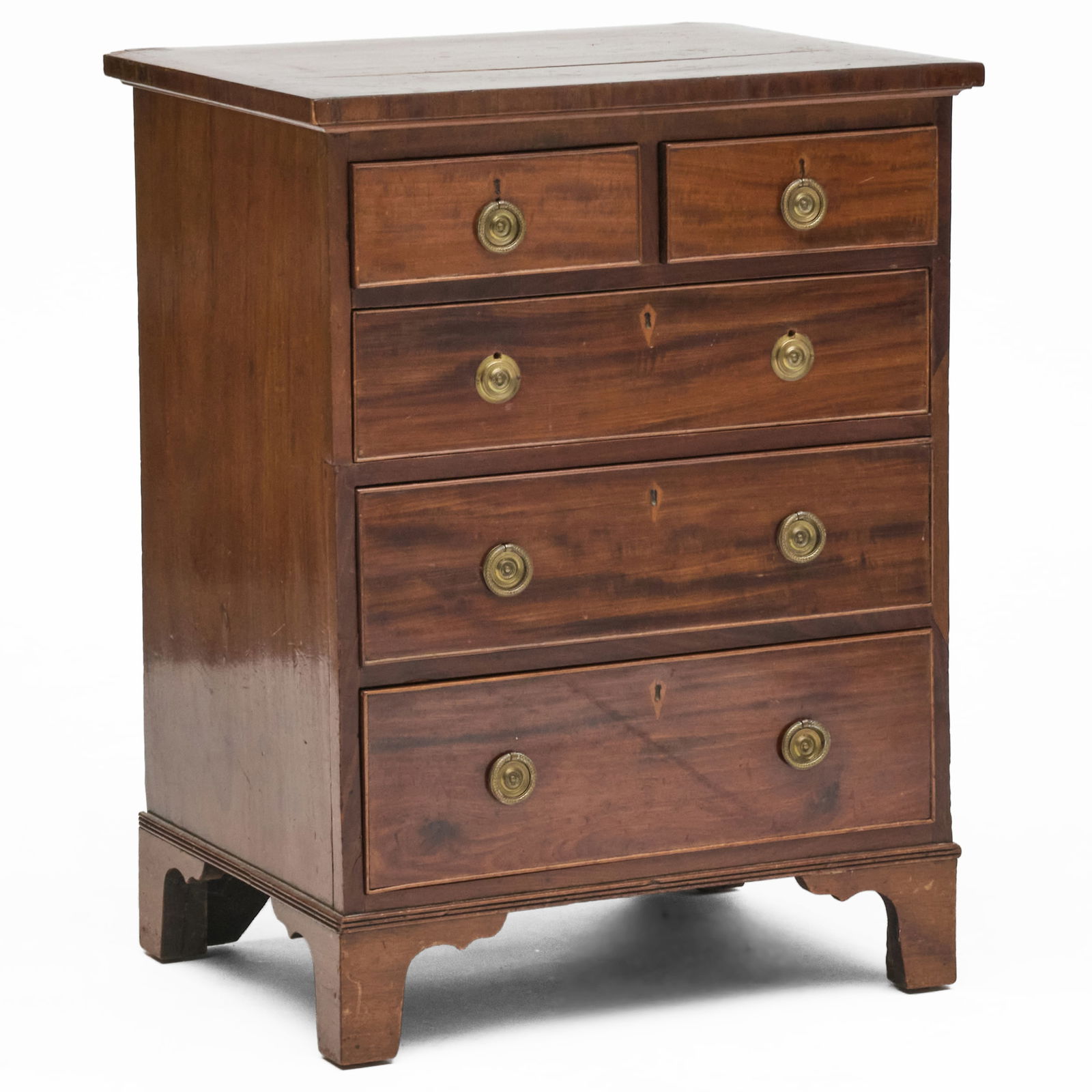 Small George III Crossbanded Mahogany Chest of Drawers (1 of 10)