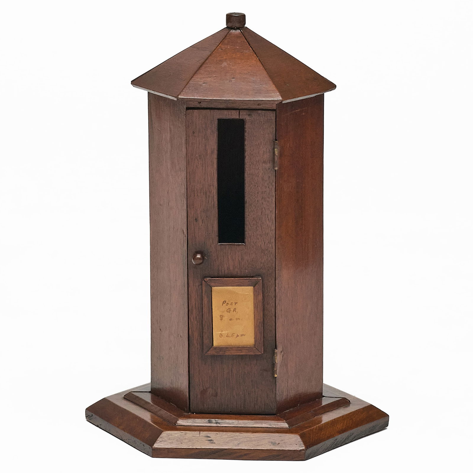 English Mahogany Postal Box: English Mahogany Postal Box 15 1/2 x 11 x 10 in. Property from the Collection of a Prominent Long Island Family.