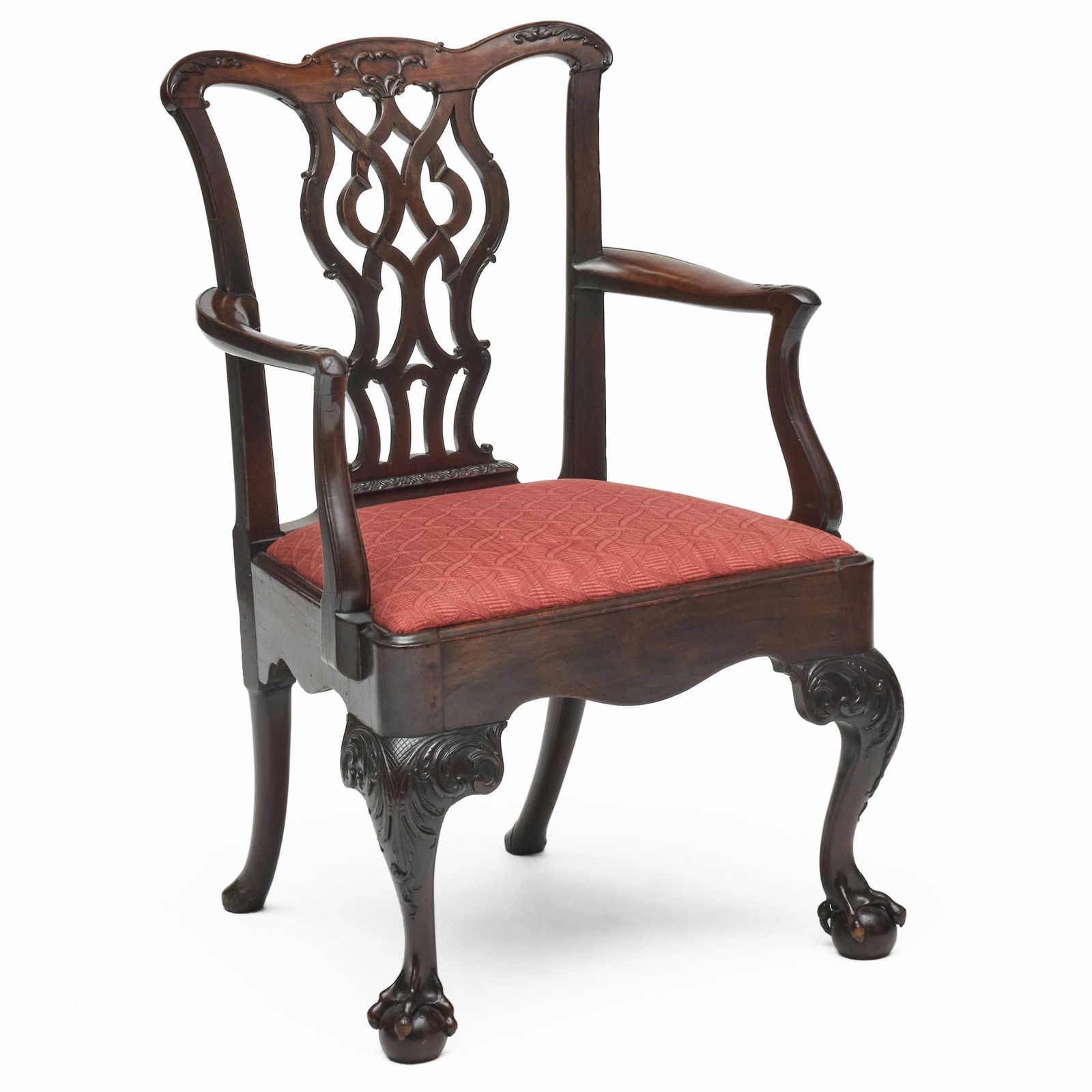 George II Mahogany Armchair: George II Mahogany Armchair37 1/2 x 25 x 25 in., seat height 17 in.Property from the Collection of a Prominent Long Island Family.