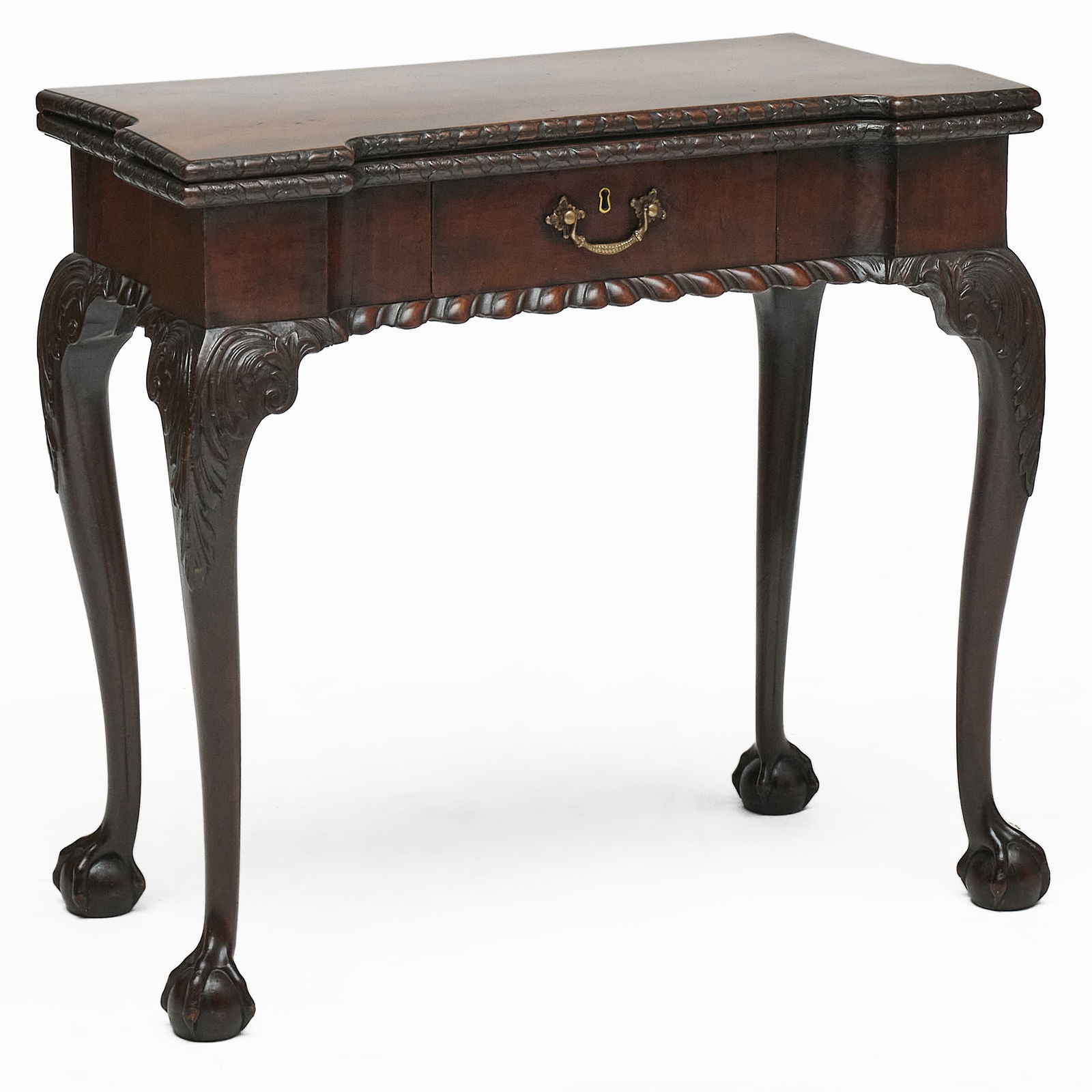 George II Mahogany Gate Leg Games Table (1 of 8)