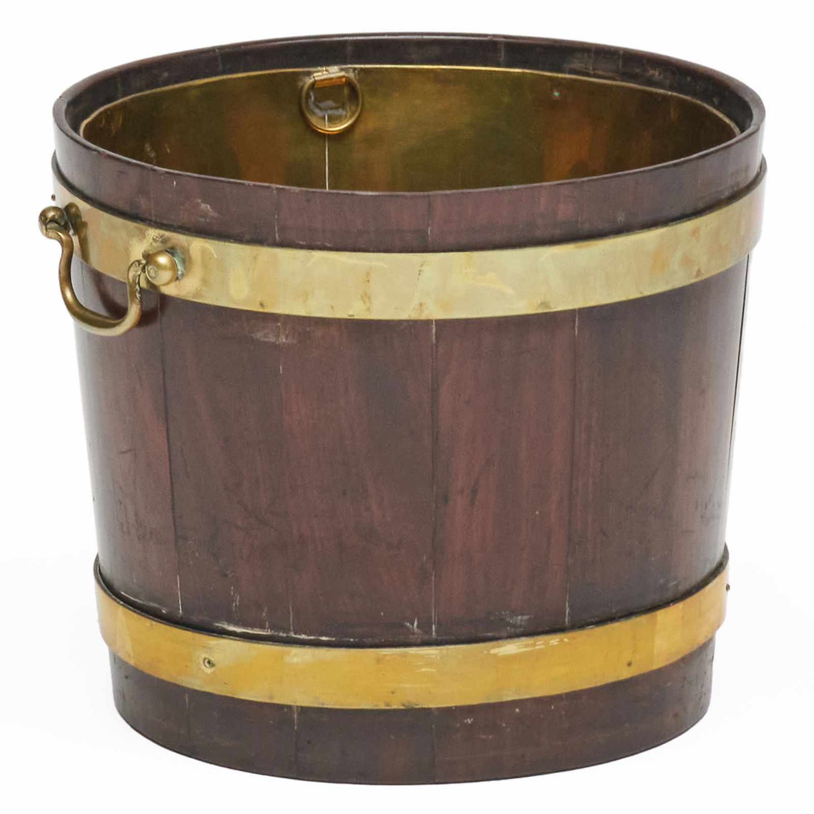 Large George III Brass-Bound Mahogany Circular Bucket (1 of 7)