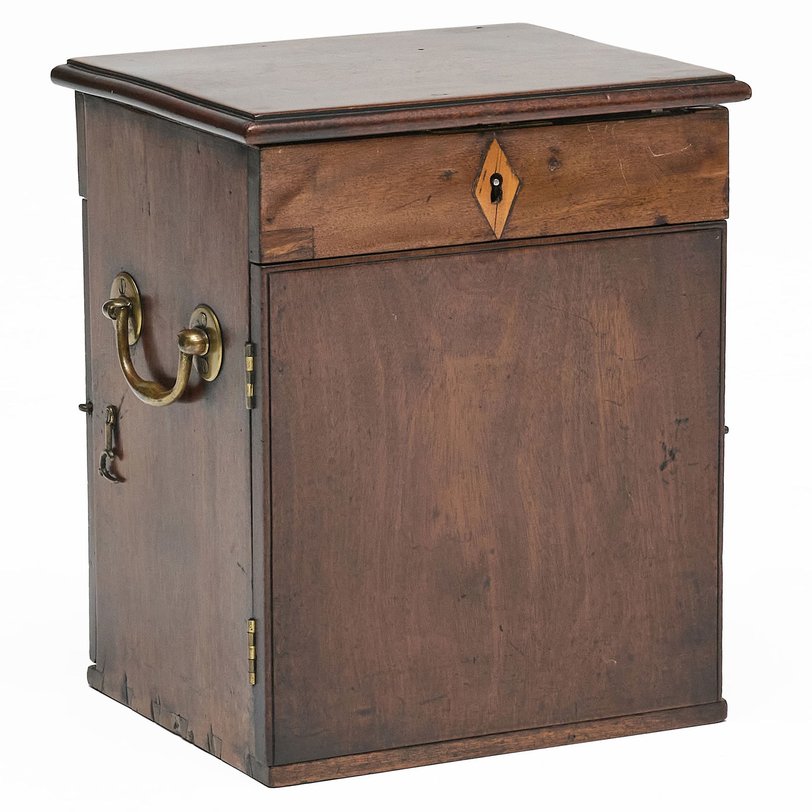 George III Inlaid Mahogany Table Apothecary Cabinet: George III Inlaid Mahogany Table Apothecary Cabinet12 1/4 x 11 x 8 1/2 in.Property from the Collection of a Prominent Long Island Family.