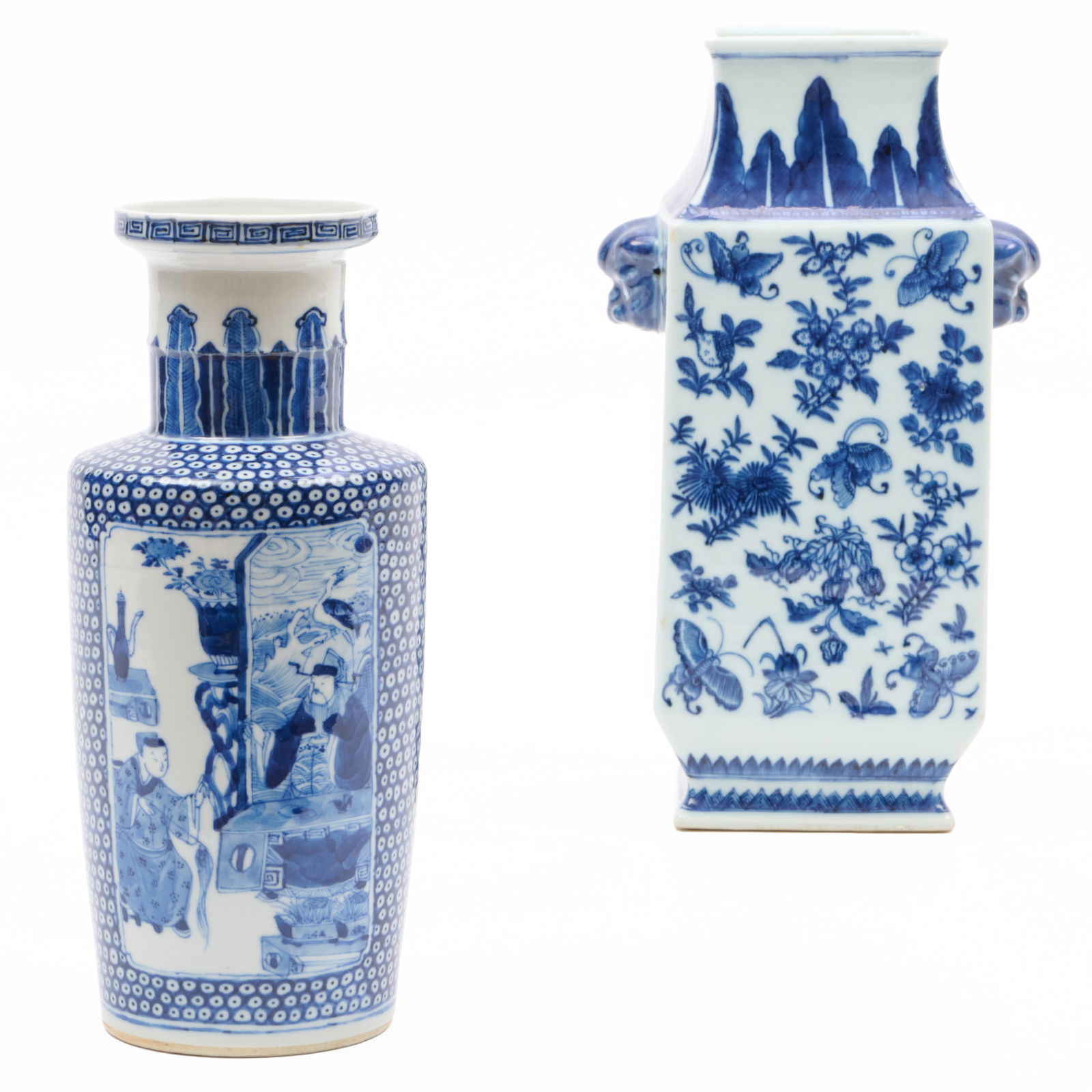 Two Chinese Blue and White Porcelain Vases (1 of 14)