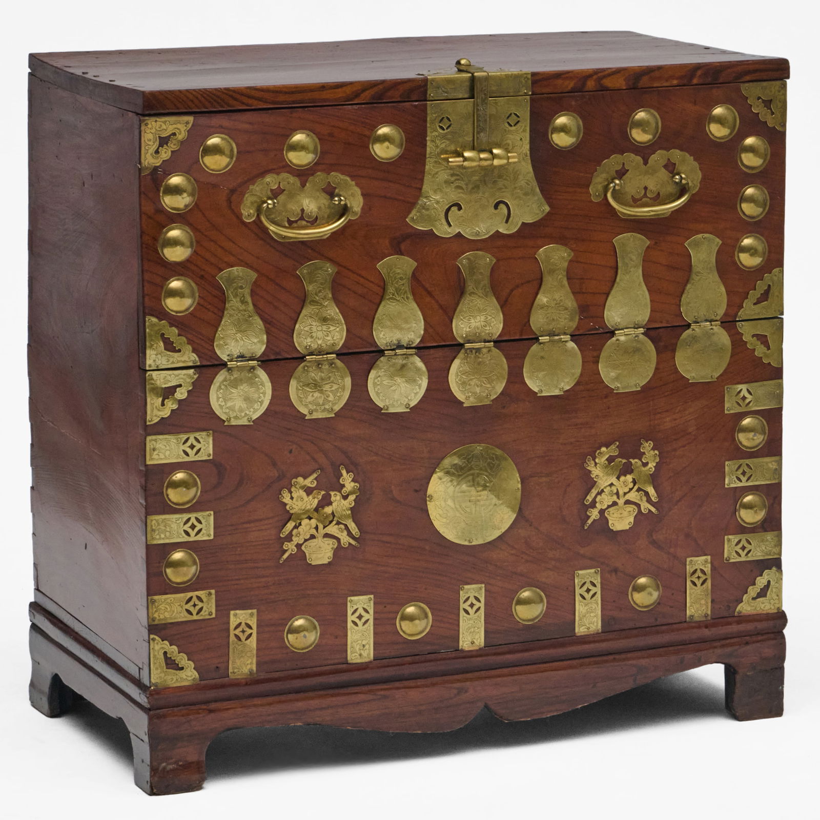 Korean Brass Mounted Hardwood Chest (1 of 17)