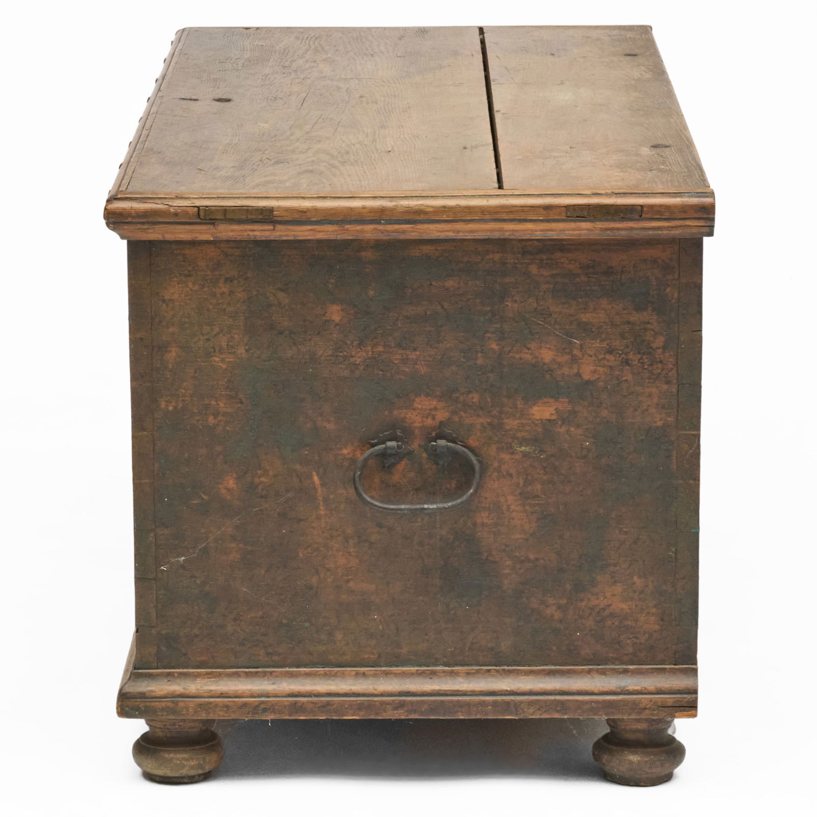 Sponge Painted Pine Blanket Chest - 6