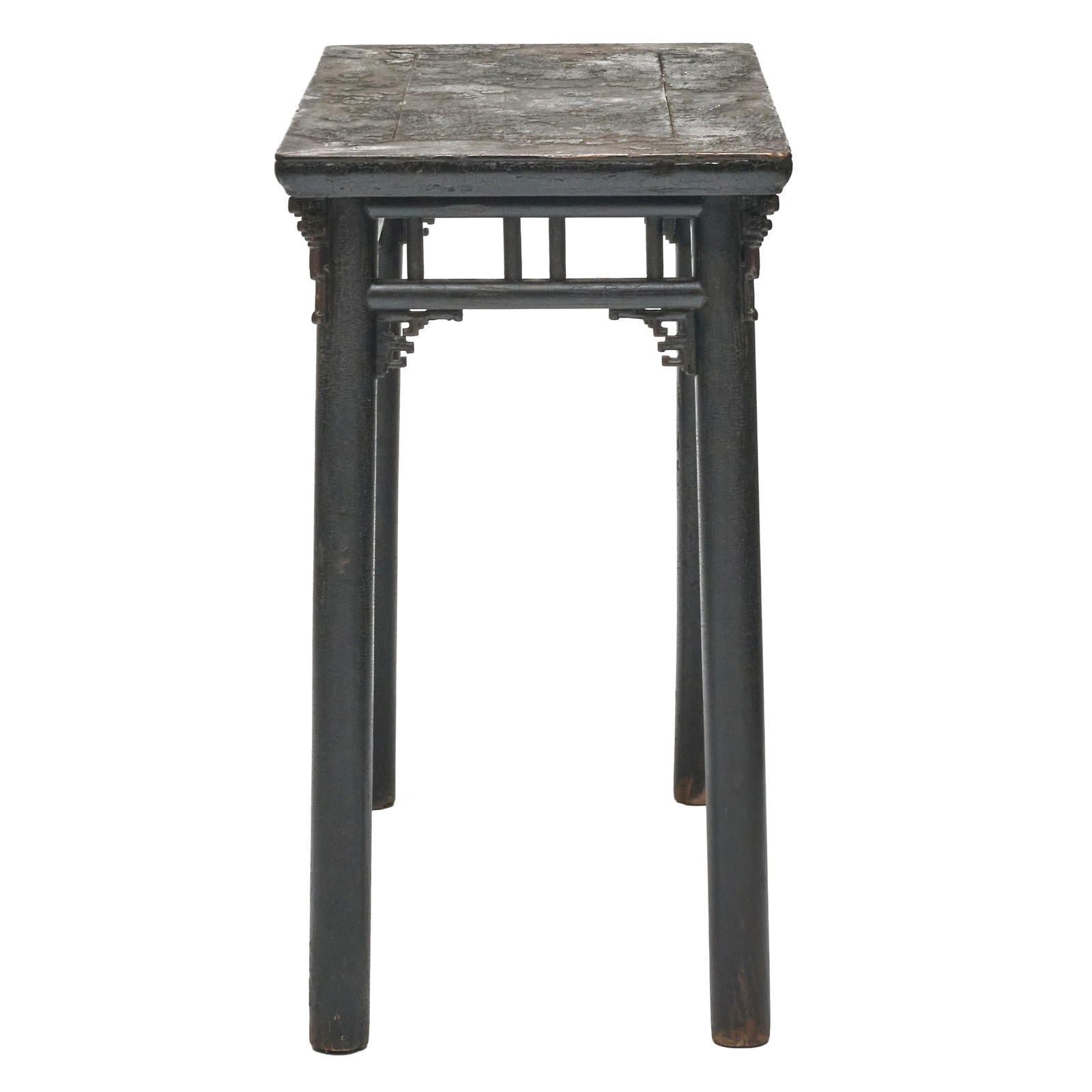 Chinese Black Painted Elm Side Table - 5