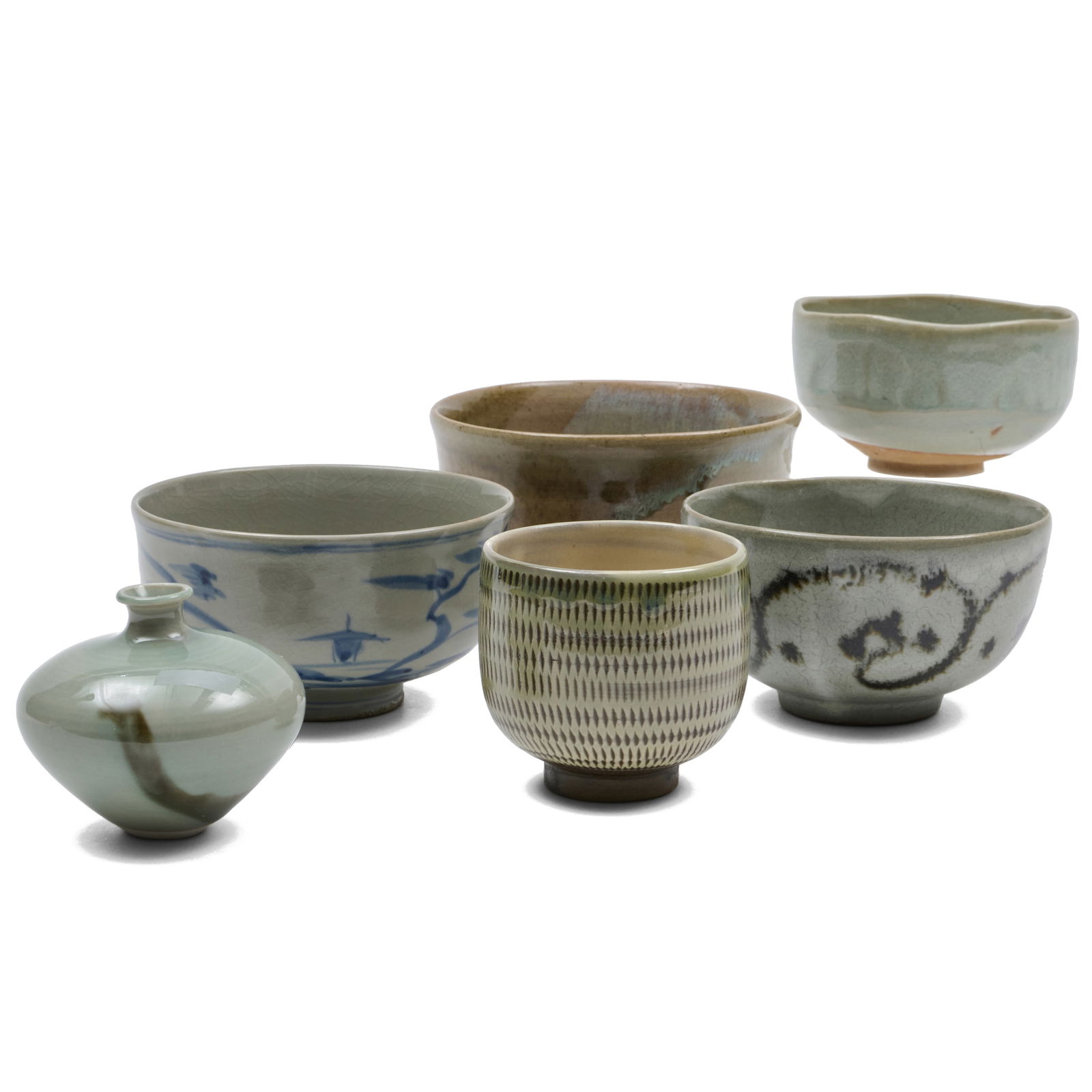 Group of Seven Contemporary Japanese Glazed Pottery Wares (1 of 20)
