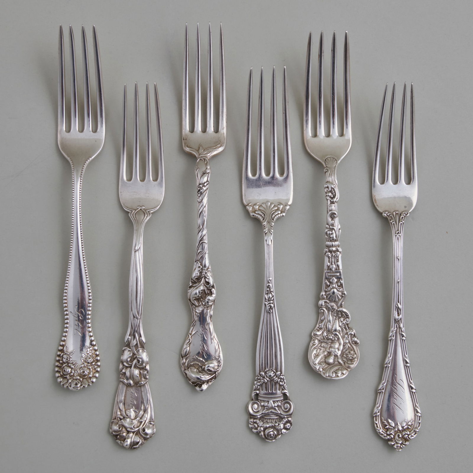 Assembled American Silver Flatware Service - 6