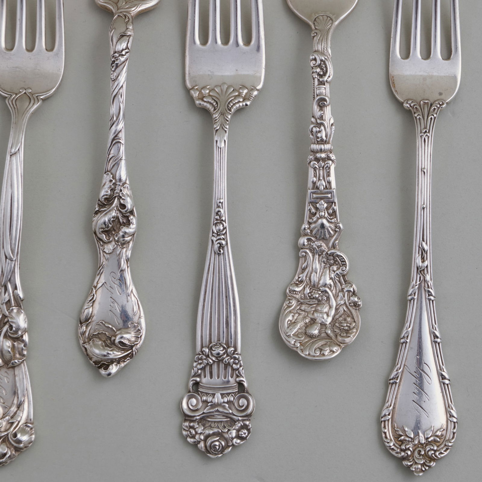 Assembled American Silver Flatware Service - 8
