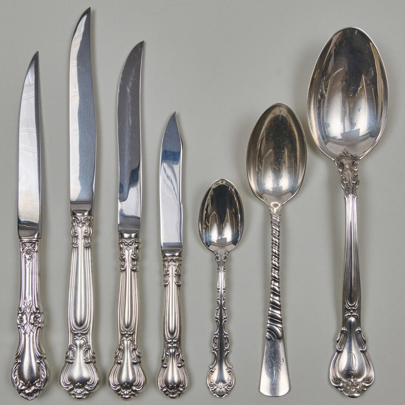 Assembled Silver Part Flatware Service (1 of 8)