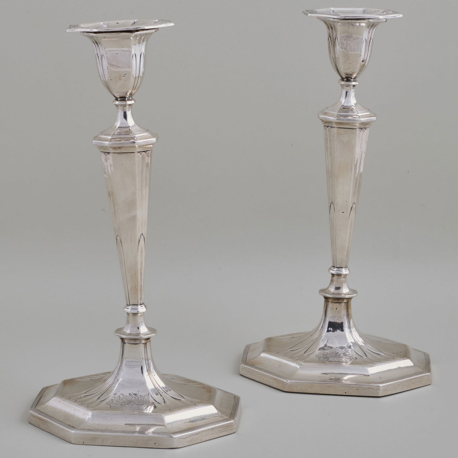 Pair of George III Silver Candlesticks (1 of 11)