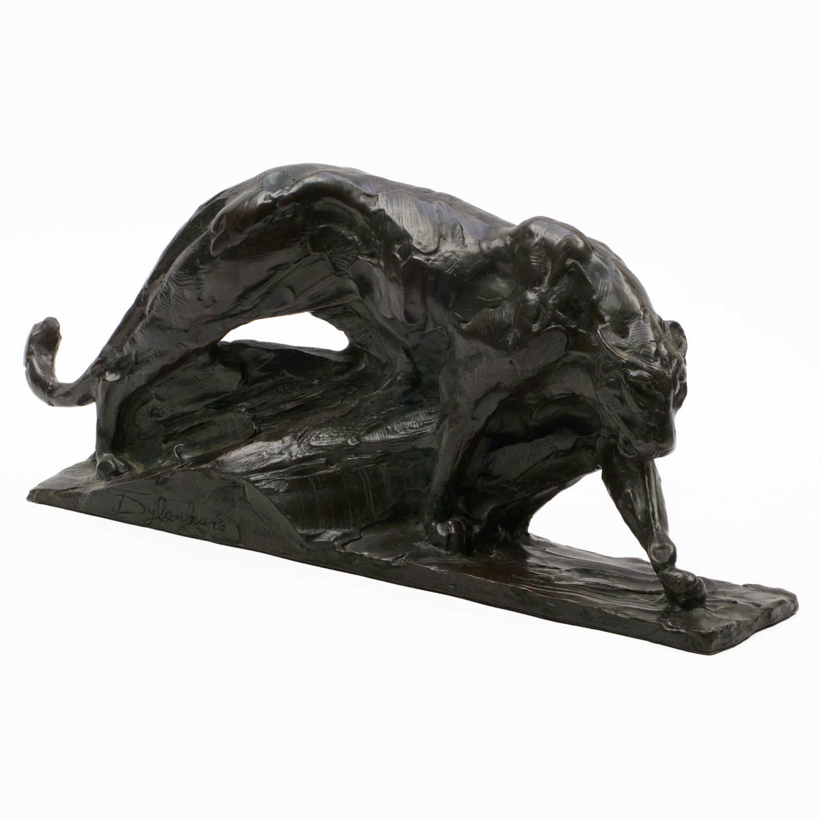 Dylan Lewis (b. 1964): Jaguar: Dylan Lewis (b. 1964): JaguarBronze, signed 'Dylan Lewis' and numbered 15 lower left. 9 x 20 x 4 in.Collection of Lynn Chase from Money Pit Farm.