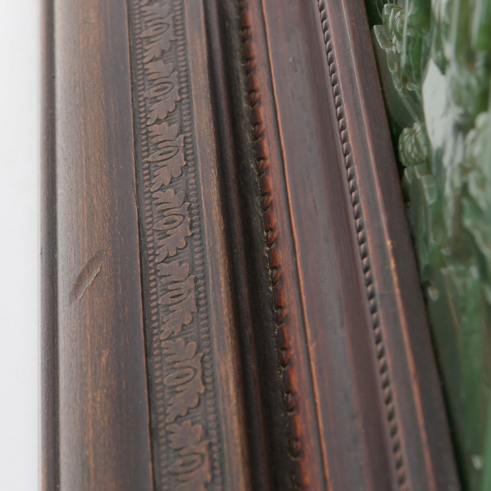 Chinese Green Jade Table Screen - 4