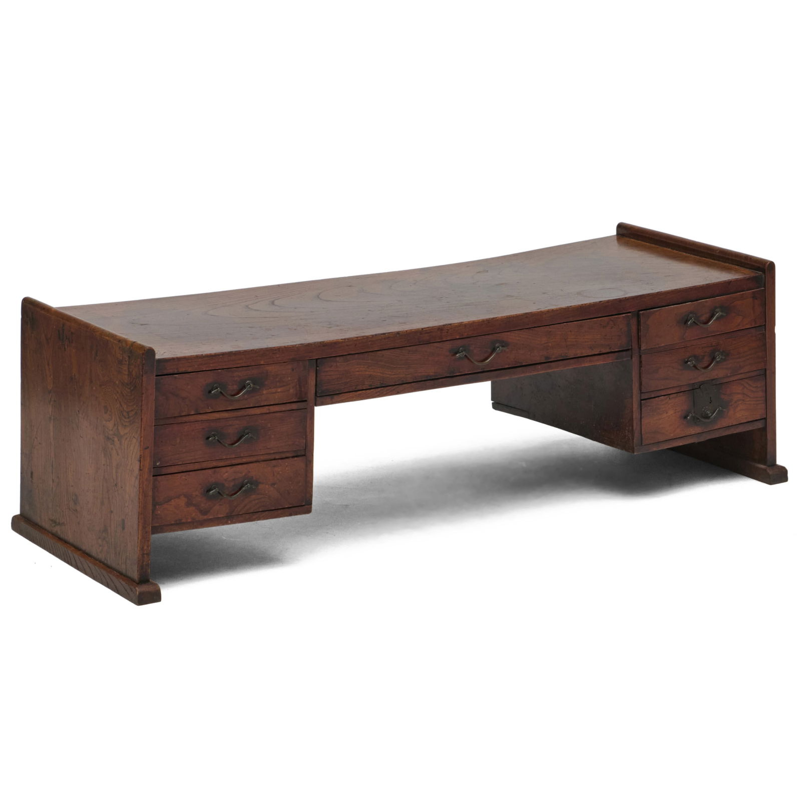 Small Chinese Hardwood Scholars Table: Small Chinese Hardwood Scholars Table14 1/4 x 45 1/2 x 16 1/2 in. Collection of Lynn Chase from Money Pit Farm.