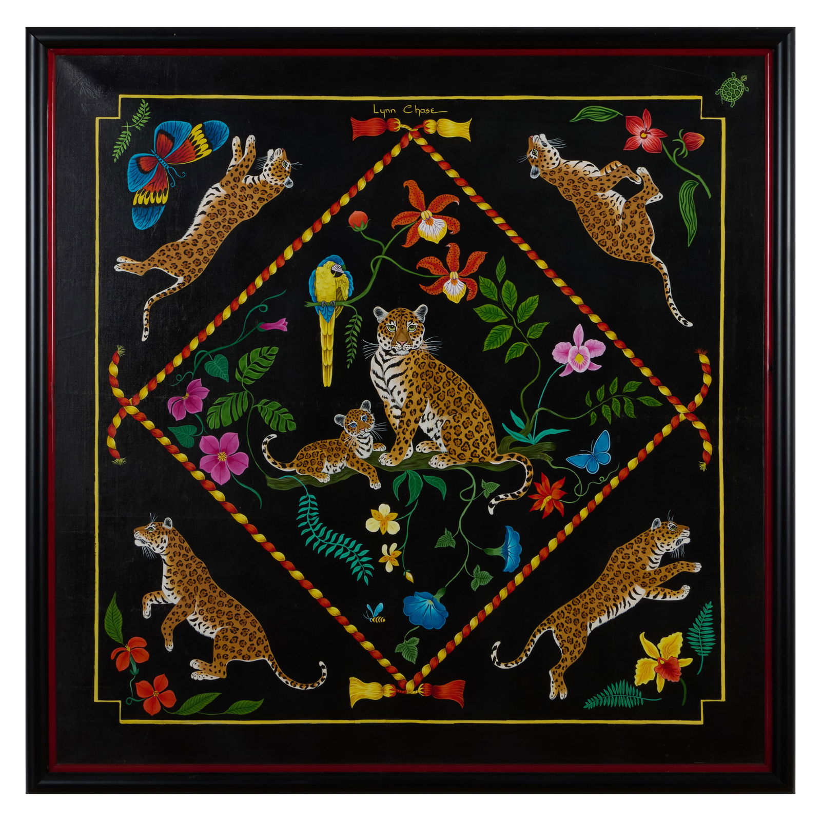 Lynn Chase (1948-2025): Study for a Scarf: Lynn Chase (1948-2025): Study for a ScarfOil on canvas, signed 'Lynn Chase' upper center.36 x 36 in., 39 x 39 in. (frame). Collection of Lynn Chase from Money Pit Farm.