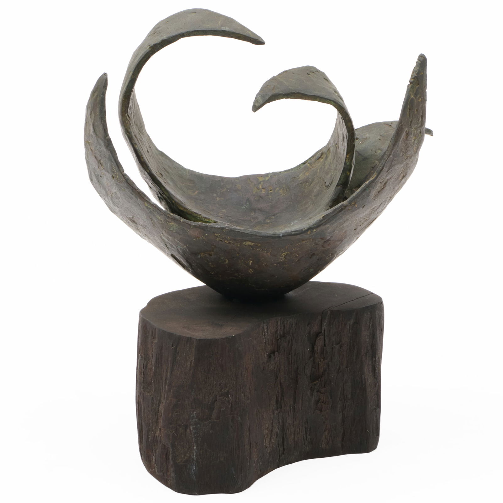 20th Century School: Untitled: 20th Century School: UntitledBronze on a wood base, unmarked.8 x 7 x 5 in.Collection of Lynn Chase from Money Pit Farm.