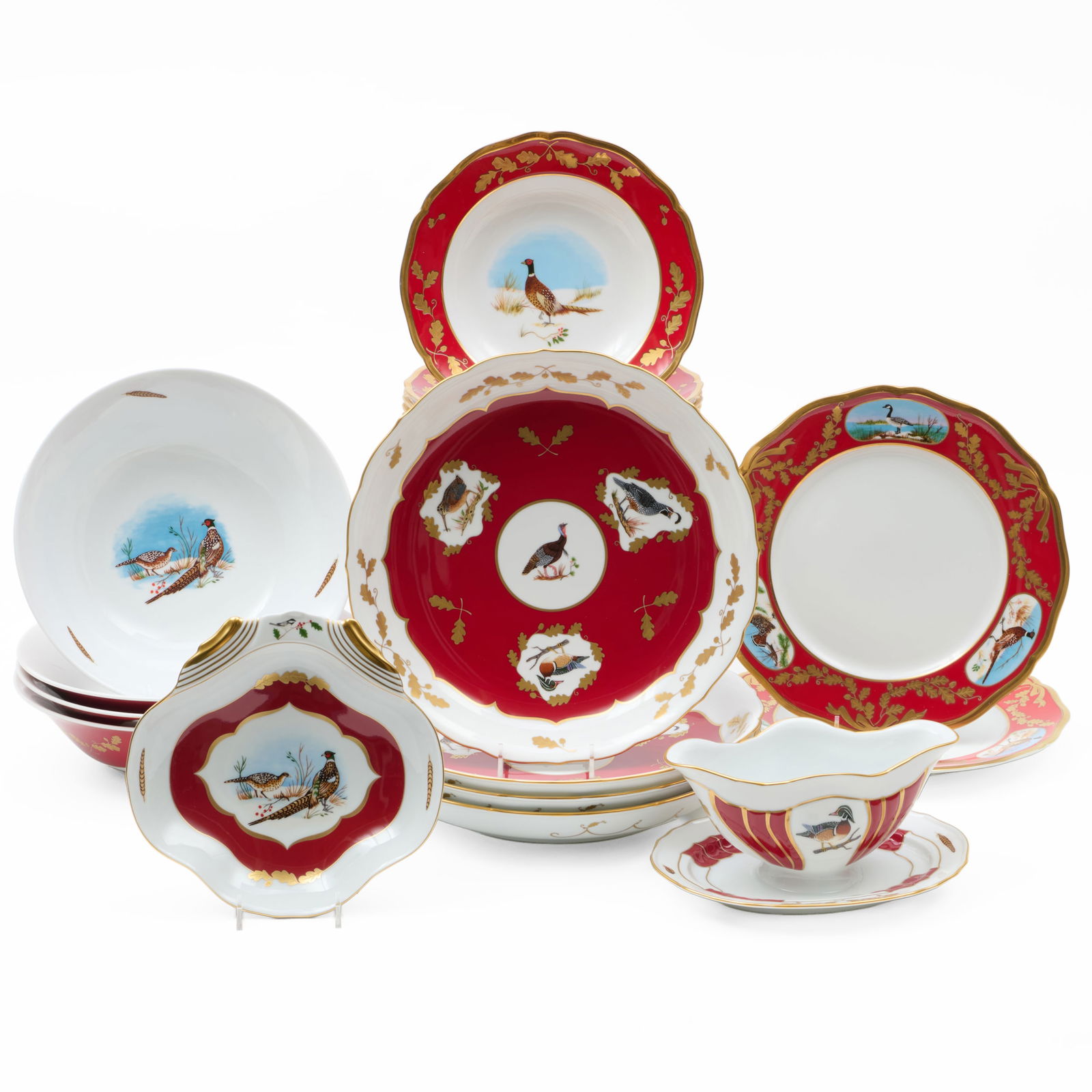 Lynn Chase Porcelain Part Service in the 'Winter Game Birds' Pattern (1 of 20)