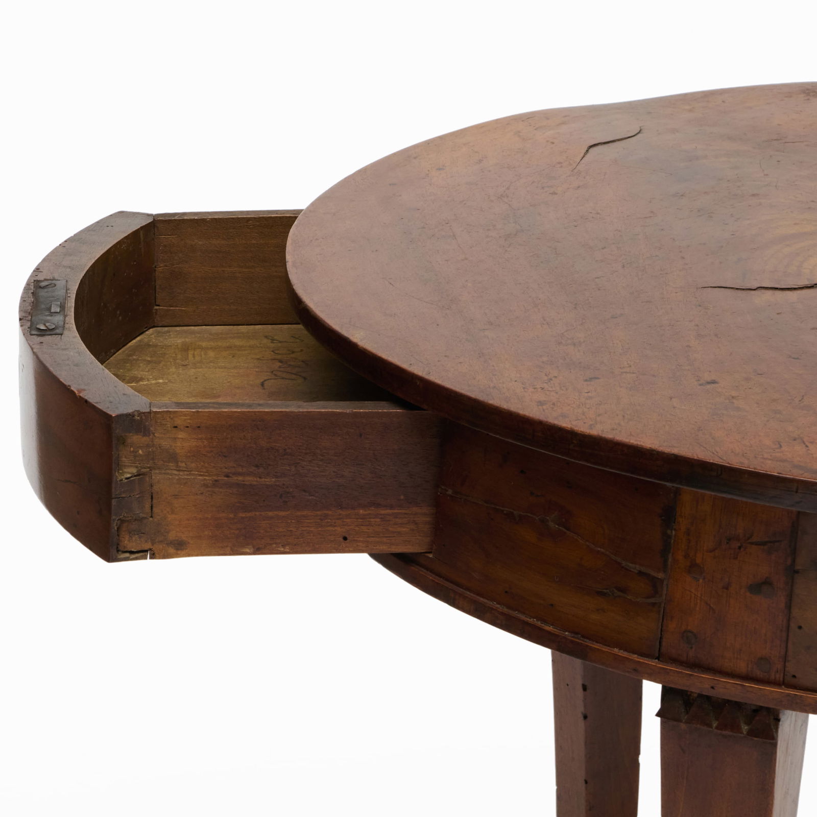 Austrian Neoclassical Provincial Walnut Circular End Table - 3