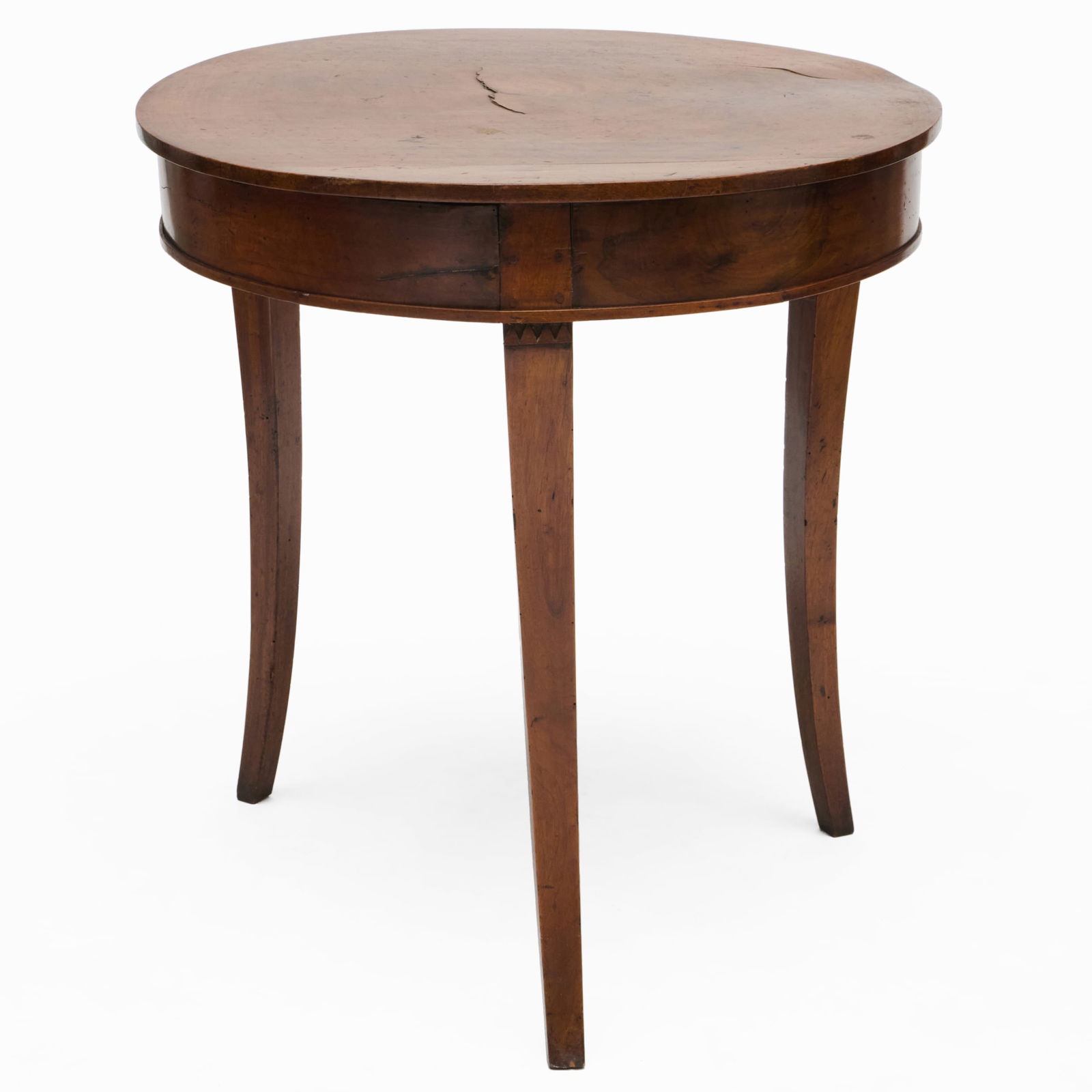 Austrian Neoclassical Provincial Walnut Circular End Table - 4