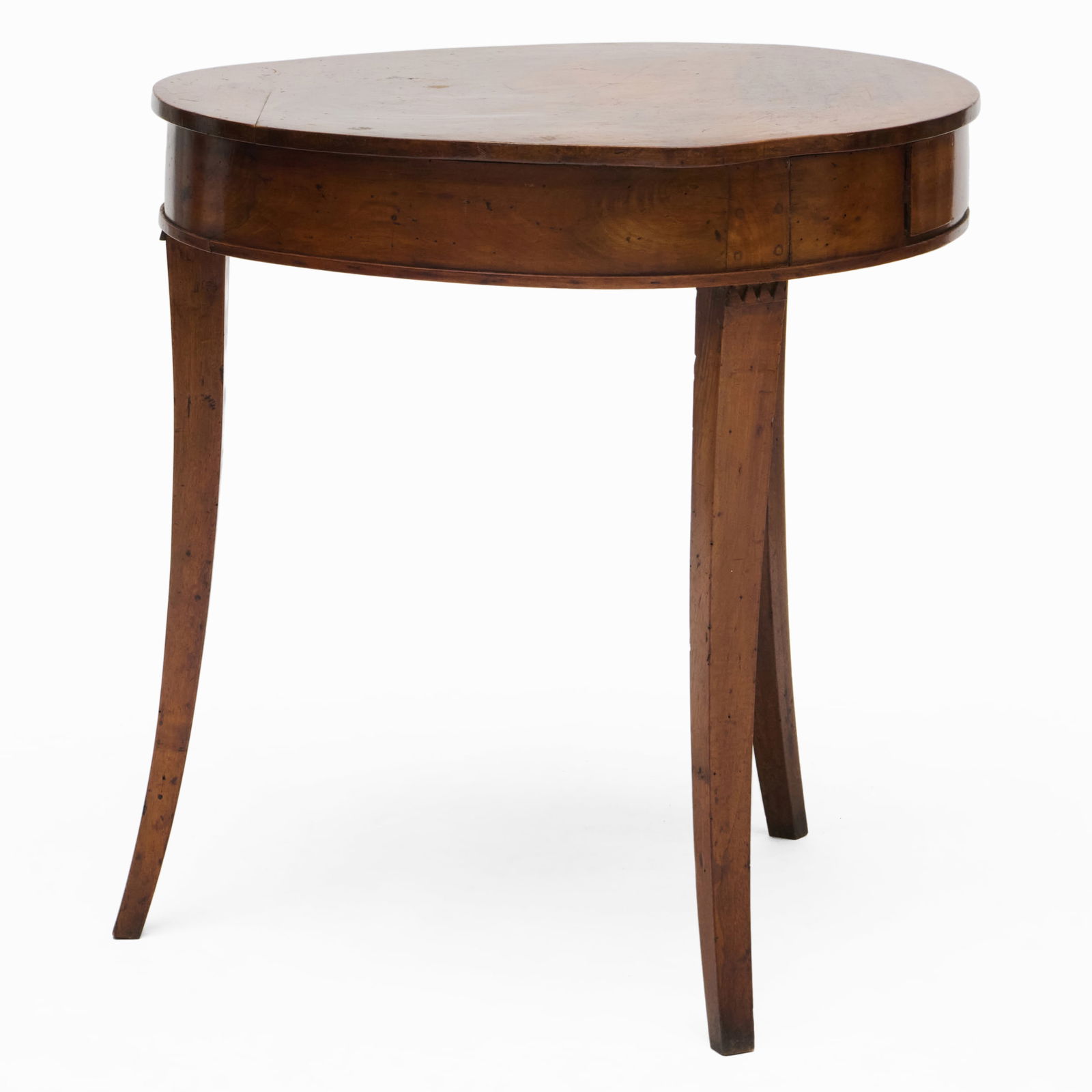 Austrian Neoclassical Provincial Walnut Circular End Table - 5