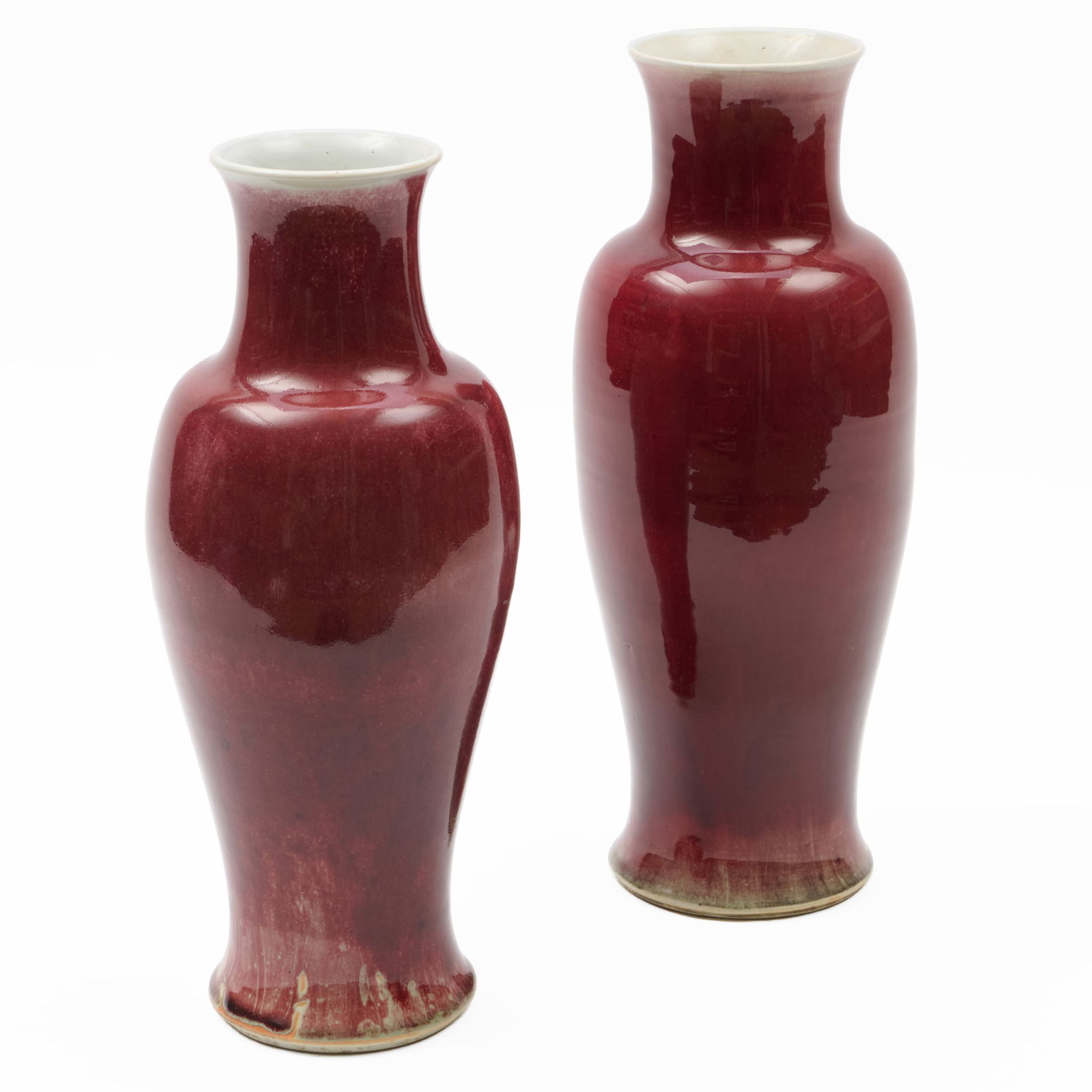 Two Chinese Copper Red Glazed Baluster Vases (1 of 7)