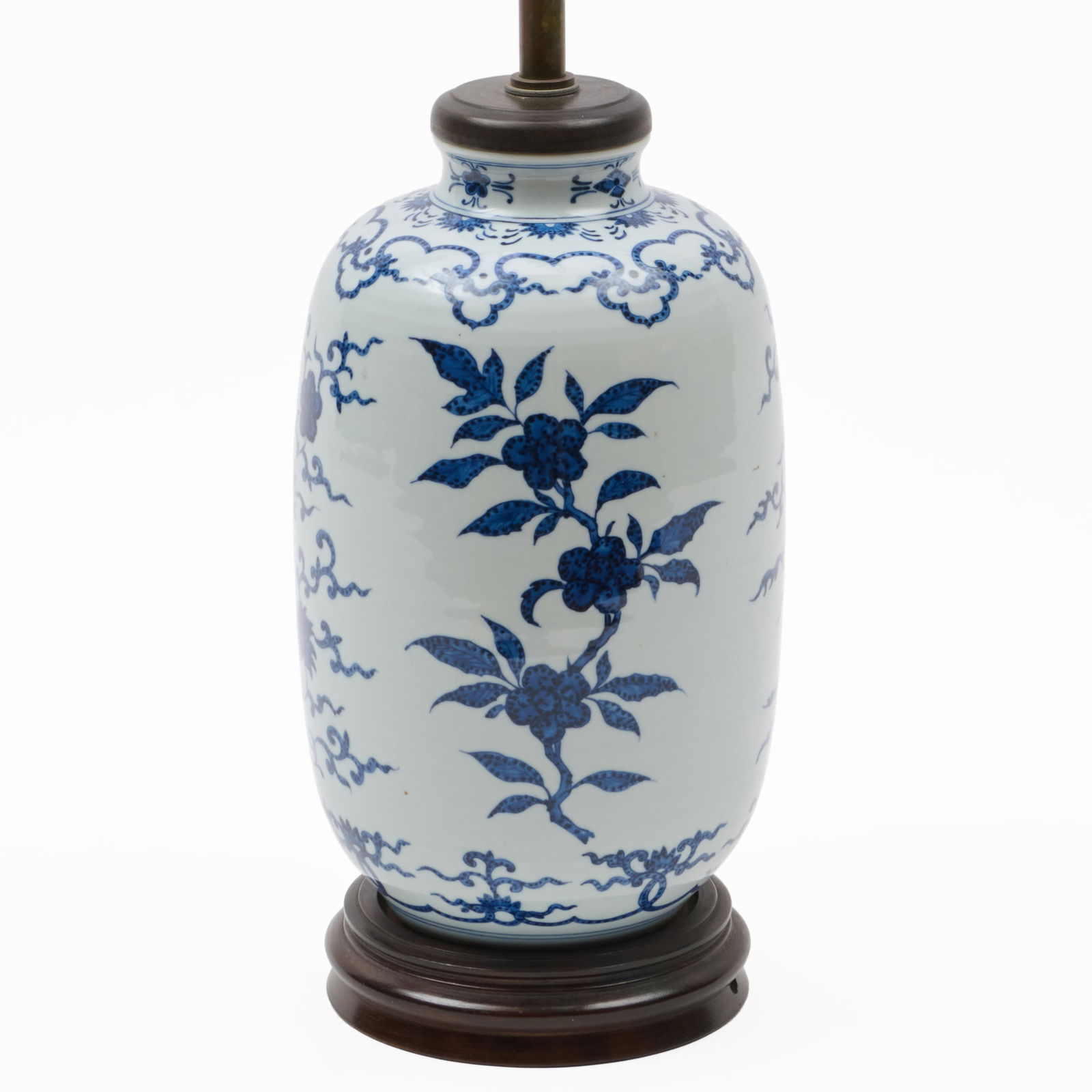 Chinese Blue and White Porcelain Jar Mounted as a Lamp (1 of 6)