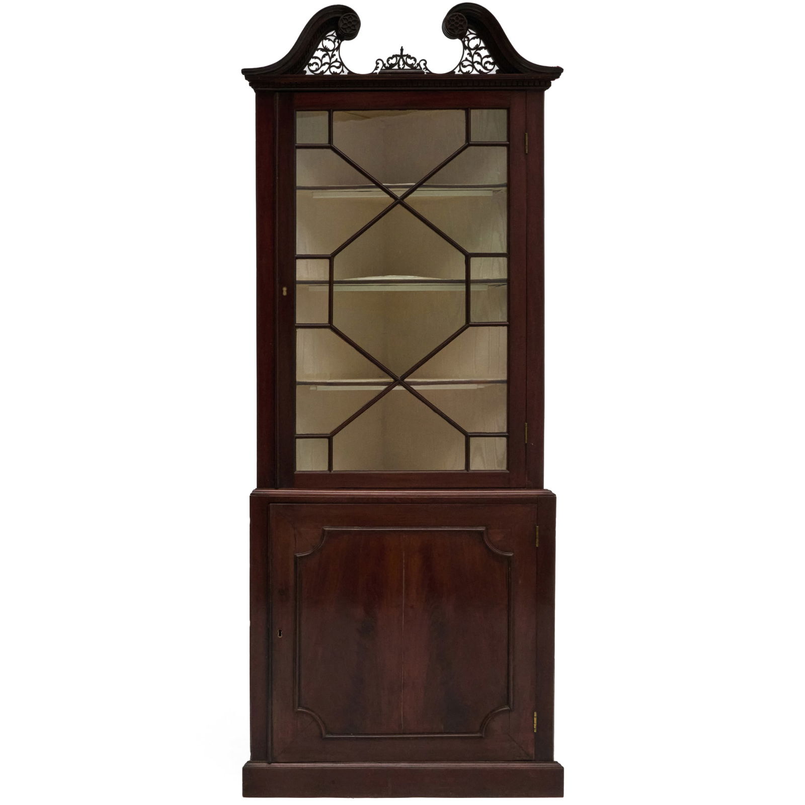 George III Mahogany Corner Cupboard (1 of 9)