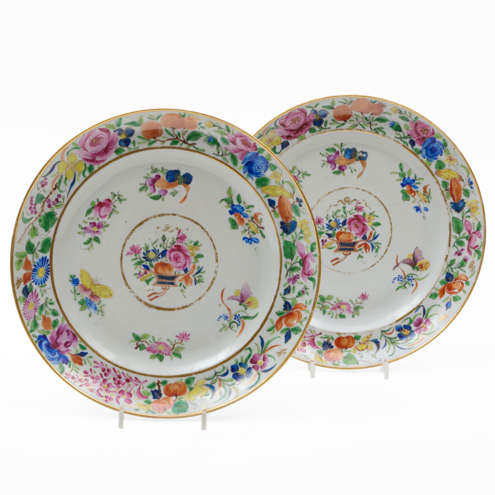 Pair of Chinese Export Porcelain Plates for the Portuguese Market (1 of 5)