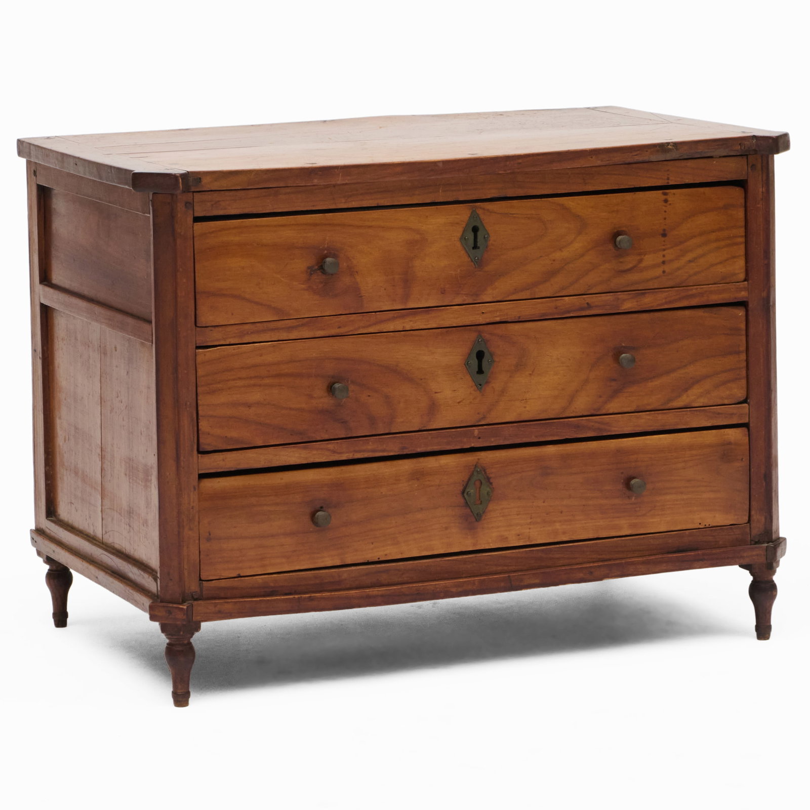 Miniature Directoire Oak Commode: Miniature Directoire Oak Commode 16 x 21 1/2 x 13 1/2 in. Collection of Lynn Chase from Money Pit Farm.