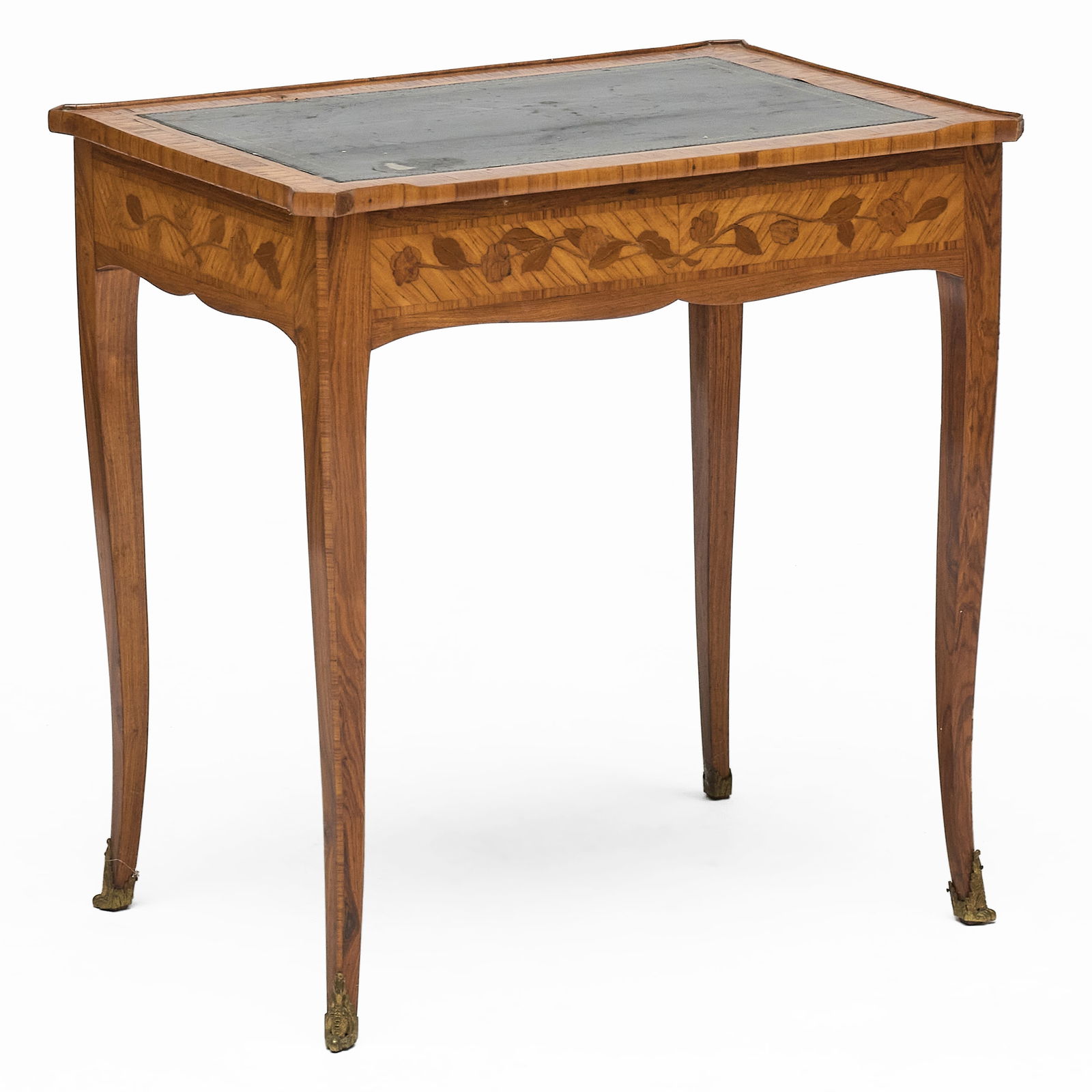 Diminutive Louis XV Style Tulipwood and Kingwood Parquetry and Marquetry Writing Table (1 of 8)