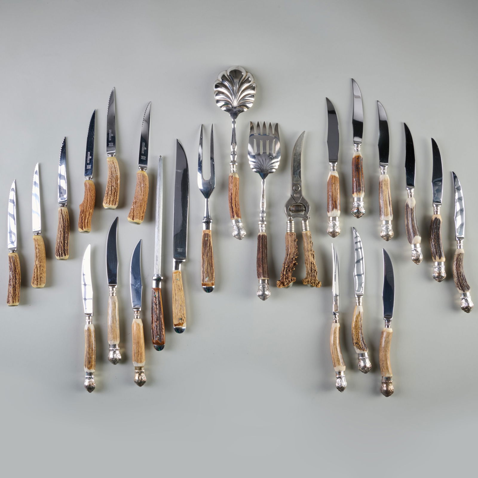 Assembled Horn Handled Flatware Service - 7