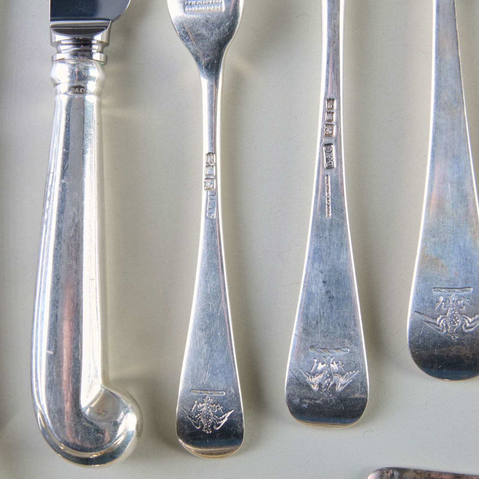 Assembled George V Silver Flatware Service - 15