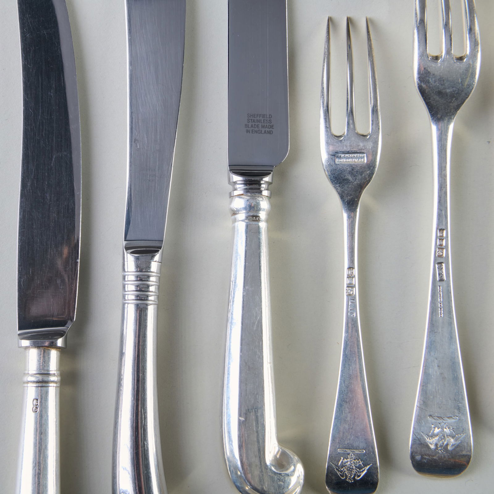 Assembled George V Silver Flatware Service - 16