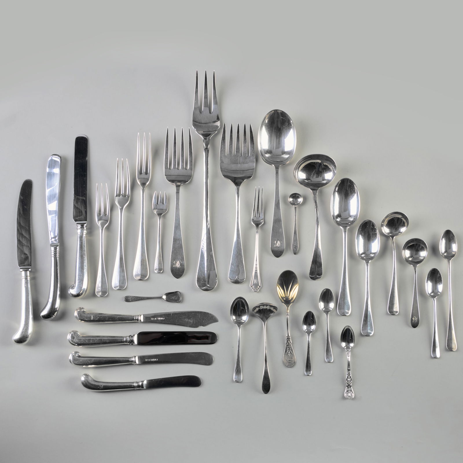 Assembled George V Silver Flatware Service (1 of 20)