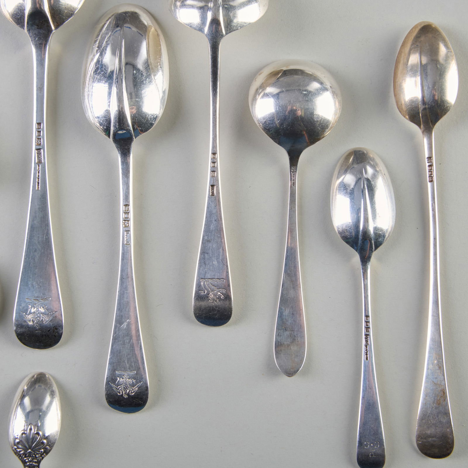 Assembled George V Silver Flatware Service - 6