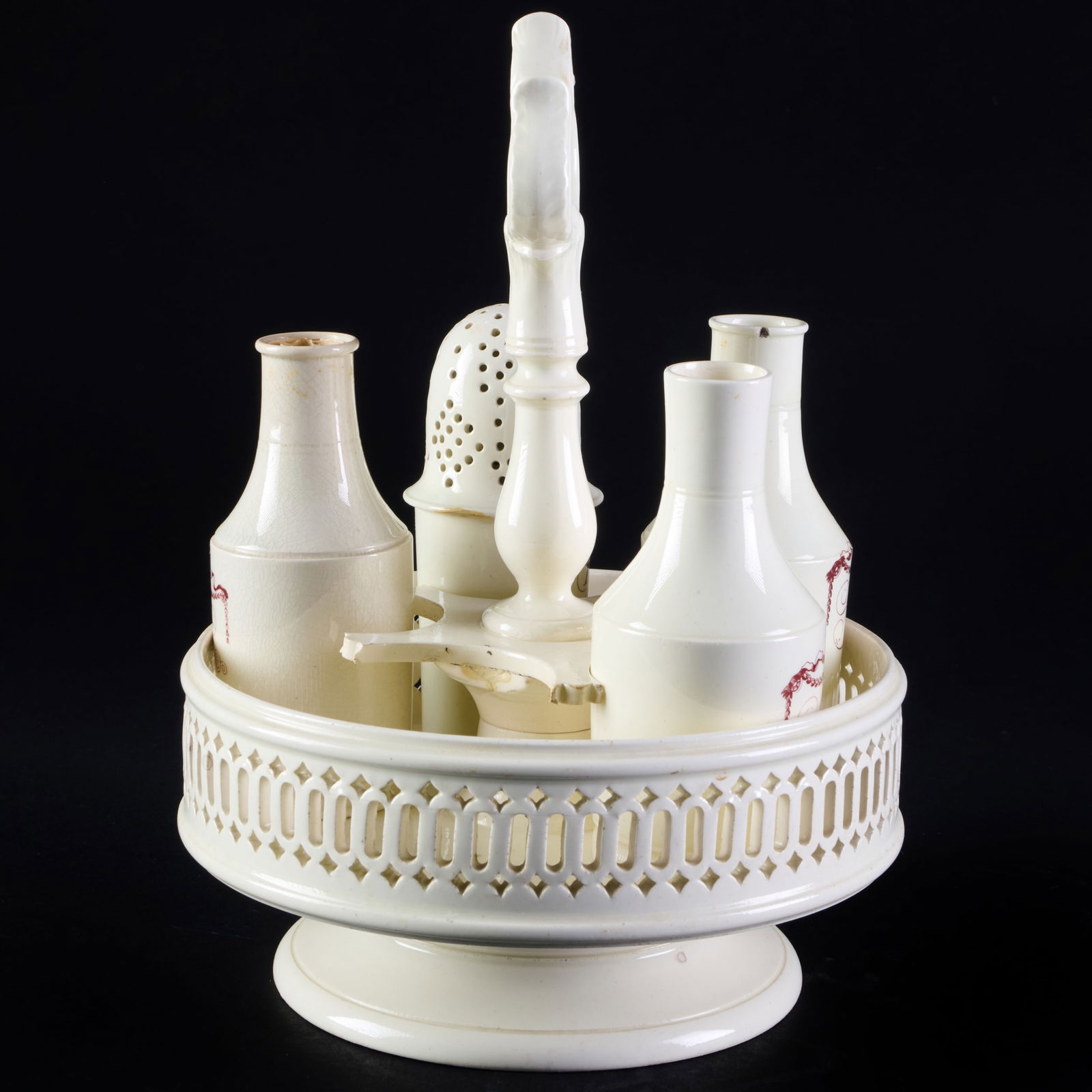 Creamware Cruet Set - 17
