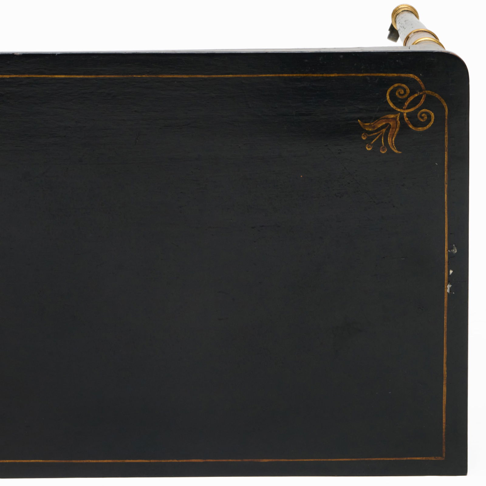 Regency Black and Gilt Painted Console Table - 9