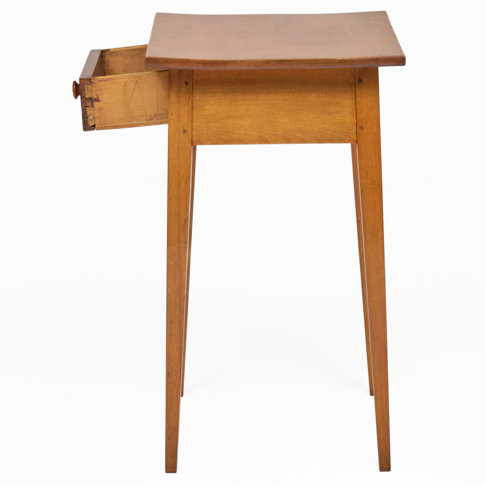 Federal Style Maple Table with Drawer - 3