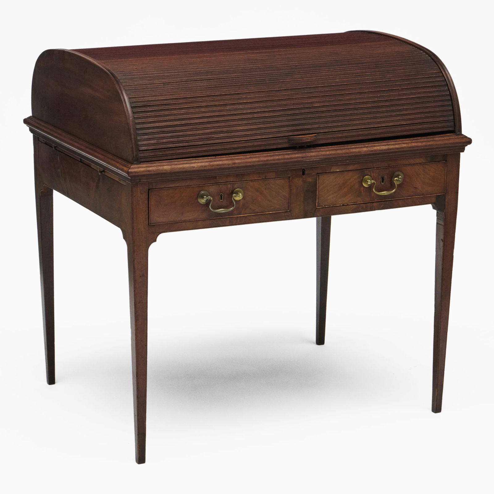 George III Mahogany Cylinder Bureau (1 of 16)
