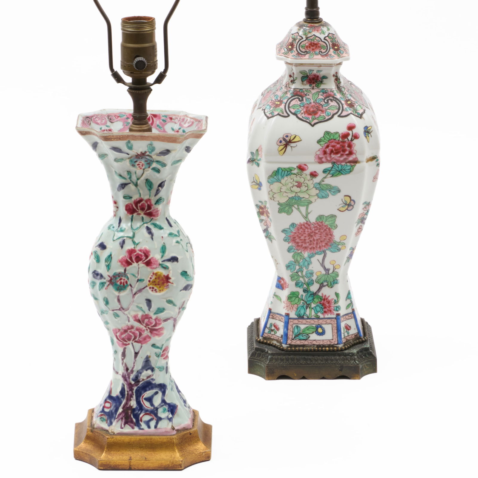 Two Chinese Export Vases Mounted as Lamps (1 of 12)