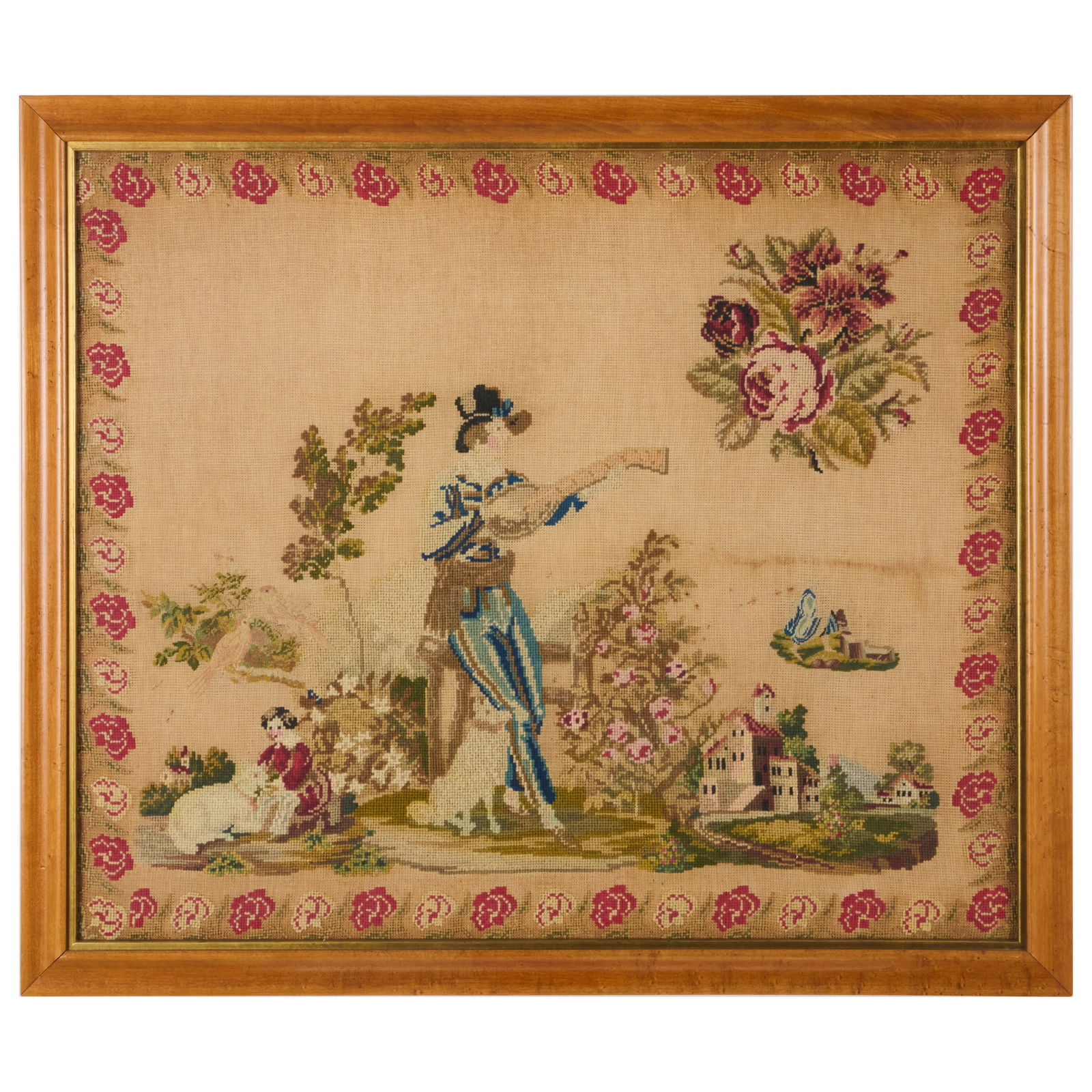 Needlework of a Musician in a Landscape Setting (1 of 4)