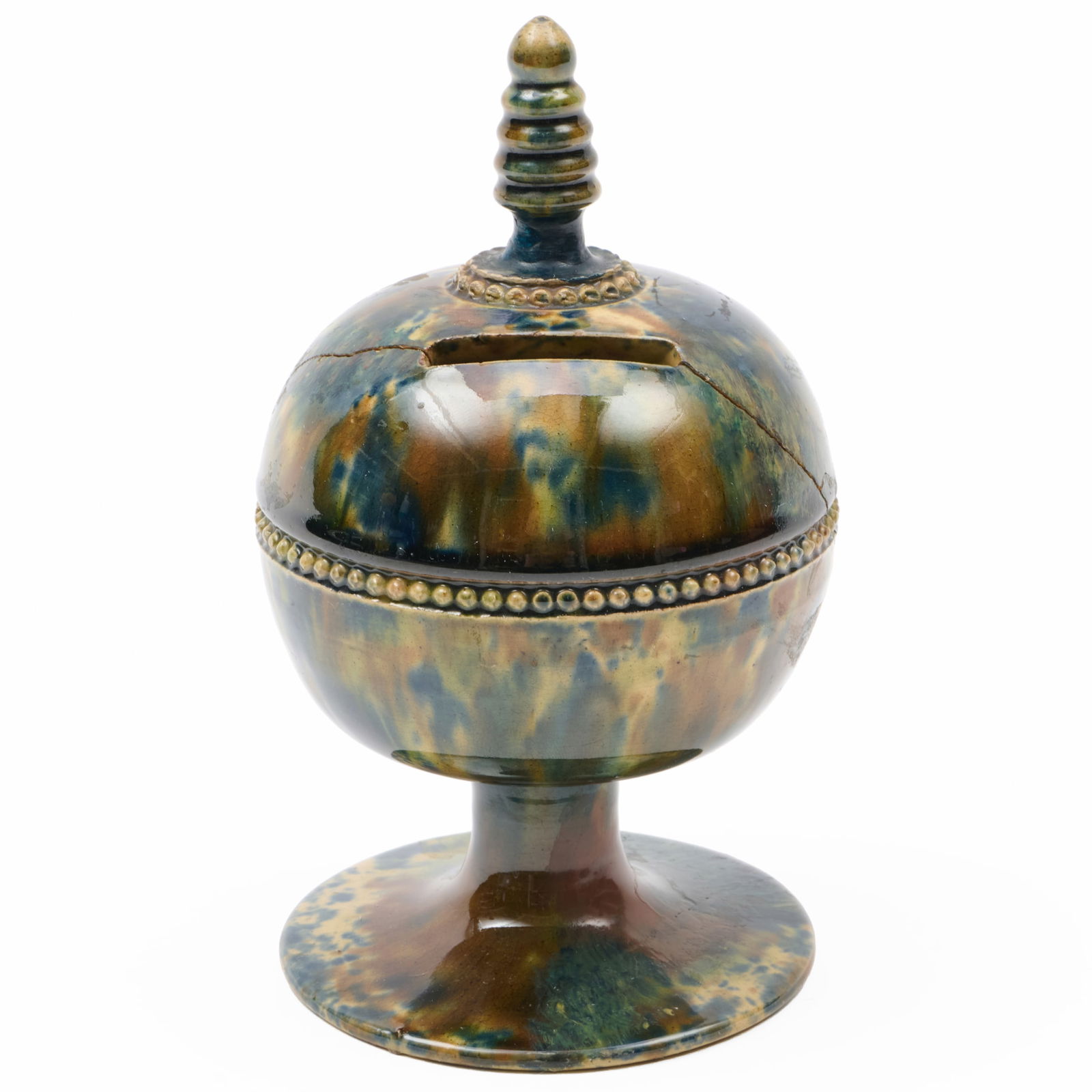 Whieldon Mottle Glazed String Holder - 2