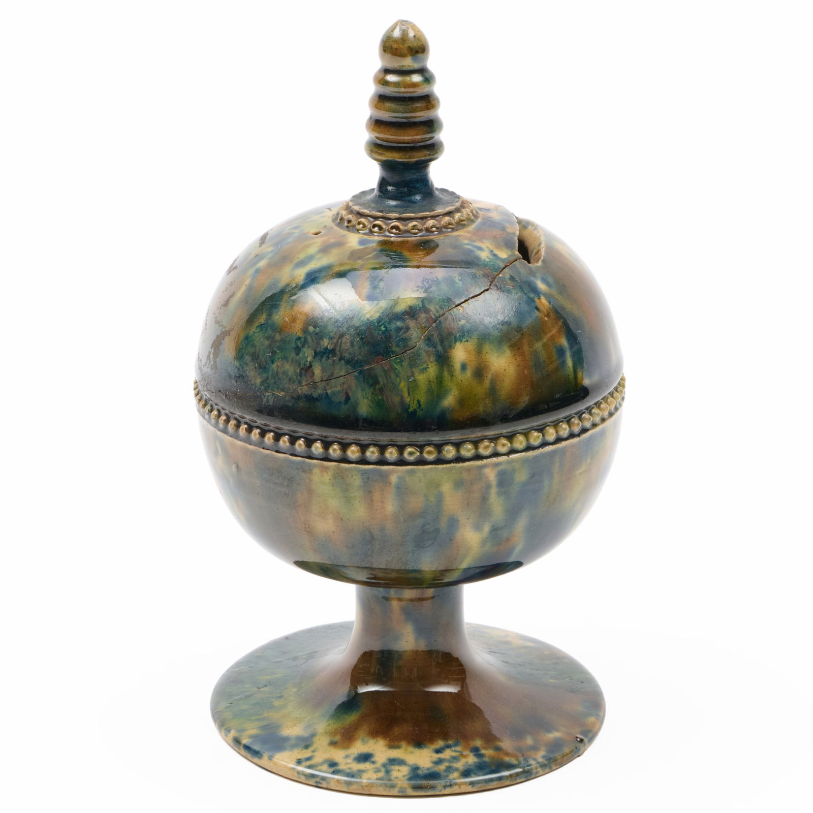 Whieldon Mottle Glazed String Holder - 5