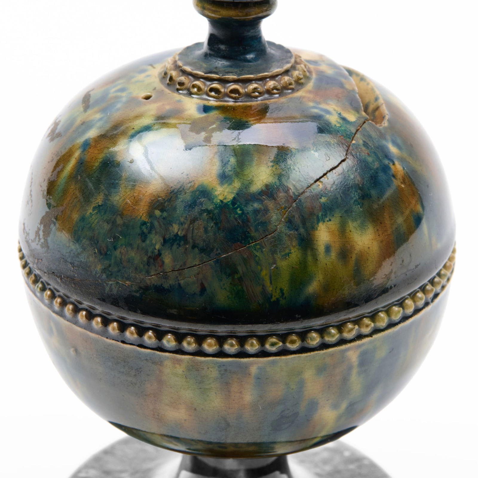 Whieldon Mottle Glazed String Holder - 6