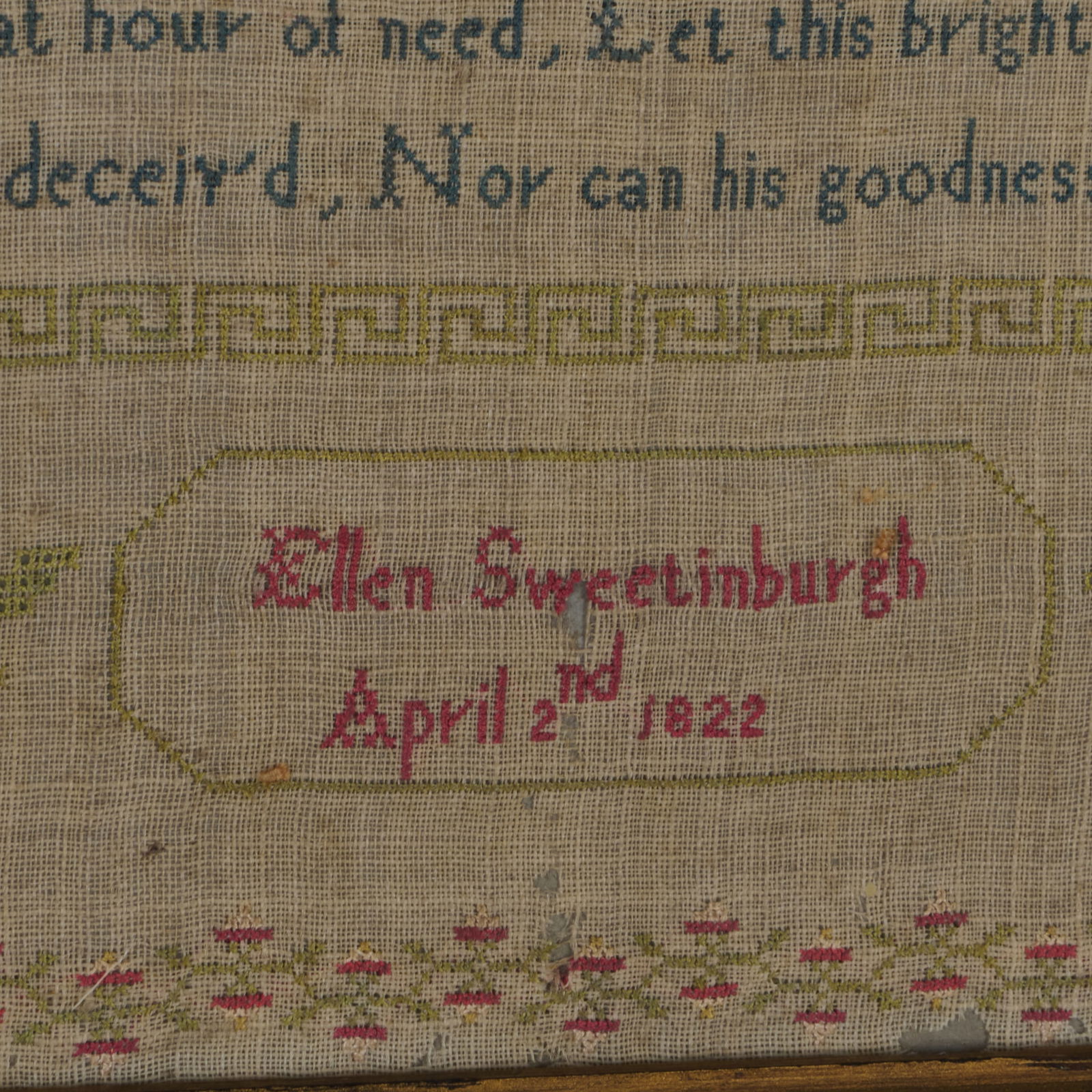 Two Needlework Samplers - 2