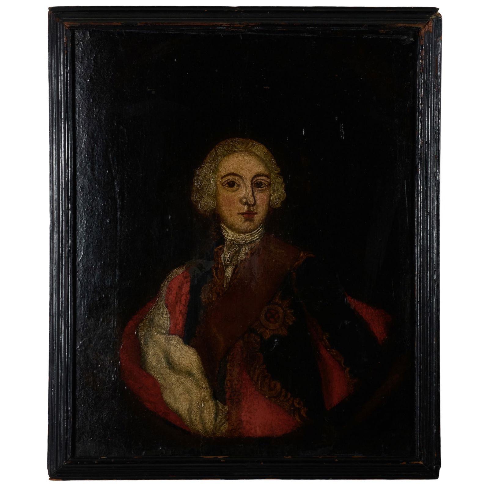 French School: Military Officer: French School: Military Officer Oil on board, unsigned. 19 x 15 1/2 in., 21 1/2 x 17 1/2 in. (frame). The Collection of Alan and Marilyn Bergman.